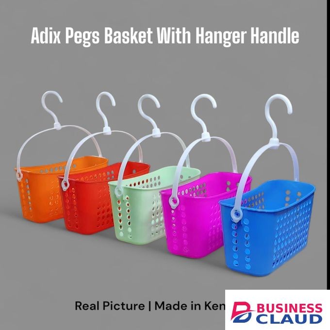 Adix peg basket rectangular with hanger handle