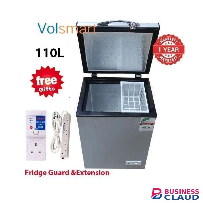 VOLSMART VL-BD110, 110L Chest Freezer+FREE EXTENSION+FRIDGE GUARD