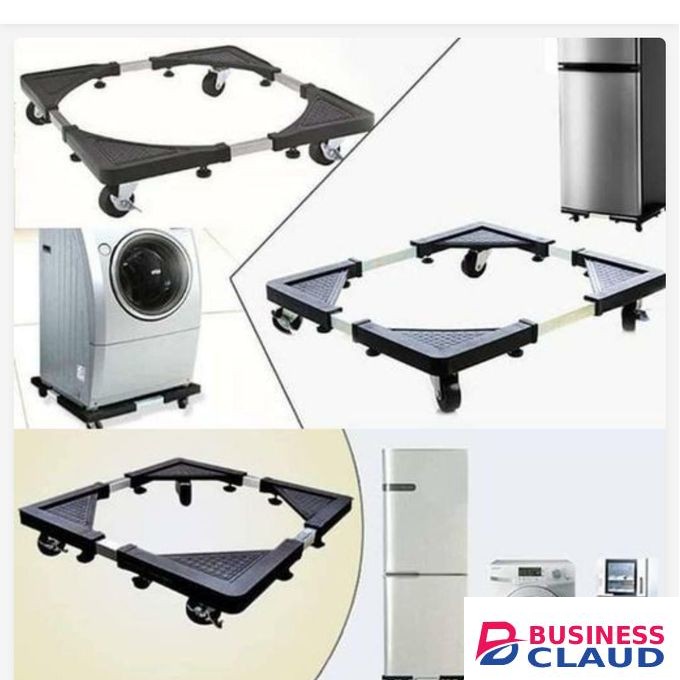 Special base stand for fridge and washing machine with ultra strong rigidness and anti corrosion, press resistance support, adjustable 56x56cm, height 10cm, max load 138kg