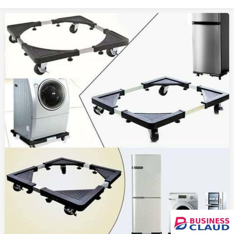 Special base stand for fridge and washing machine with ultra strong rigidness and anti corrosion, press resistance support, adjustable 56x56cm, height 10cm, max load 138kg