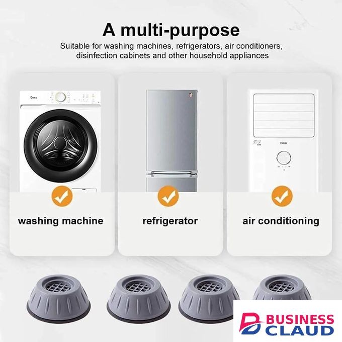 4pcs Multipurpose Shock & Noise Cancelling Anti-Vibration Pads