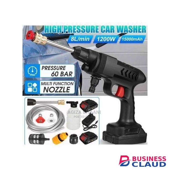 High Pressure Powerful Cordless Car Washing Machine with spare battery