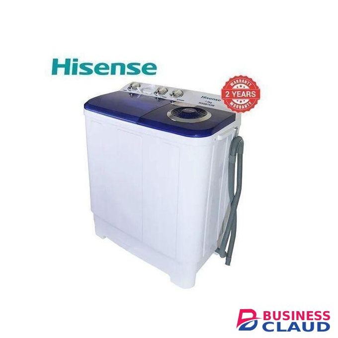Hisense 7.5Kg Twin Tub Washing Machine – Compact Design, Low Noise – 2 Years Warranty