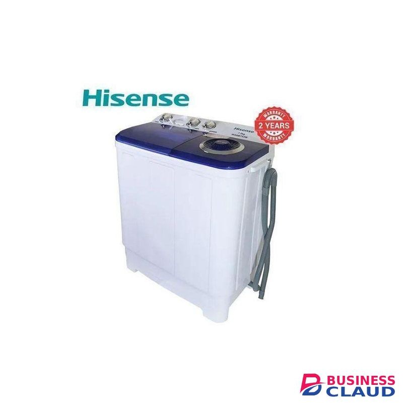 Hisense 7.5Kg Twin Tub Washing Machine – Compact Design, Low Noise – 2 Years Warranty