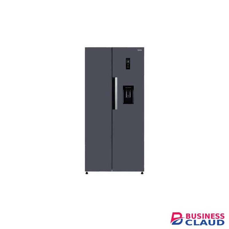 Syinix /synix 460L Fridge Side by Side with inbuilt Water Dispenser( No Frost) Grey with free fridge guard