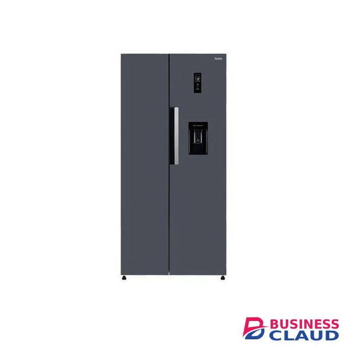 Syinix /synix 460L Fridge Side by Side with inbuilt Water Dispenser( No Frost) Grey with free fridge guard