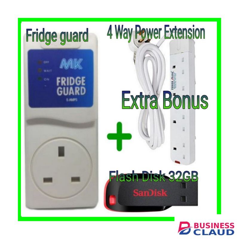 MK Fridge Guard +Extra Flash Disk 32GB ,4-Way Extension Cable.