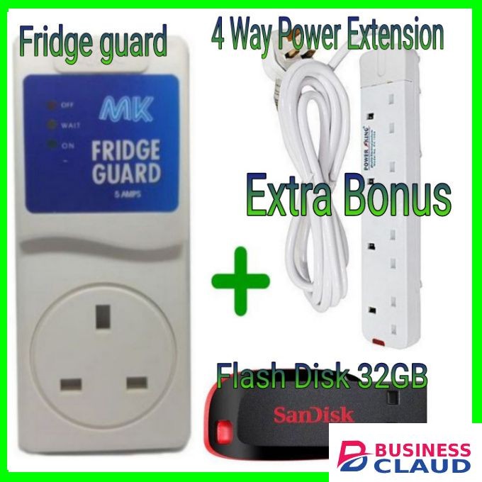 MK Fridge Guard +Extra Flash Disk 32GB ,4-Way Extension Cable.