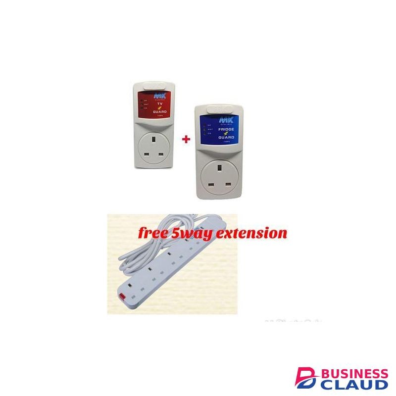 MK Electric TV Guard + Free Fridge Guard, 5-Way Extension