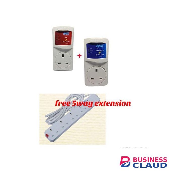 MK Electric TV Guard + Free Fridge Guard, 5-Way Extension