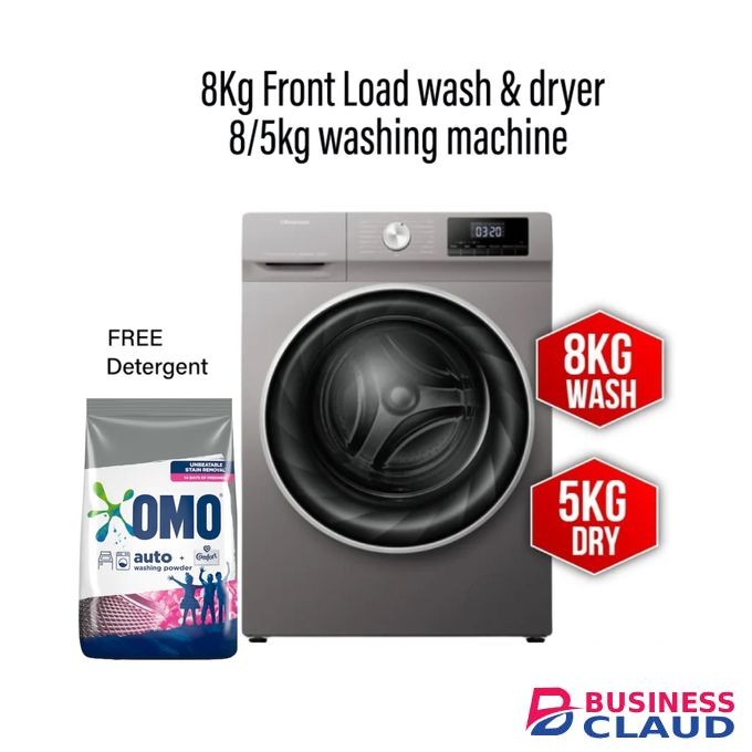 Hisense 8KG Washer 5Kg Dryer 8/5kg Wash & Dry Front Load Automatic Front Load Washing Machine 2yr Warranty