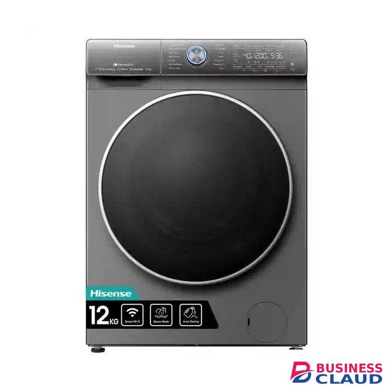 Hisense 12kg Front Load Washing Machine with Inverter, Steam Wash & 2 Year Warranty