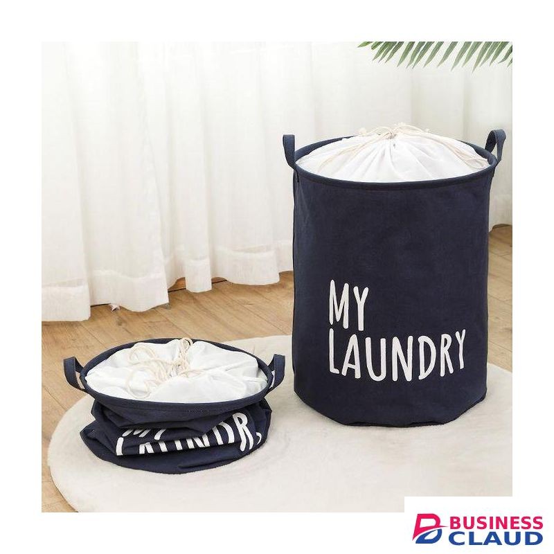 Collapsible Waterproof Canvas Laundry Basket Toy Bucket Organizer