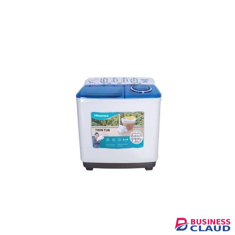 Hisense 7KG Twin-Tub All In One Top Load Washing Machine Semi Automatic, Low Noise Operation (2 YEARS WARRANTY)