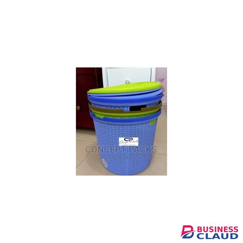 Kenstar Round Laundry Basket With Lid – 42cm Diameter