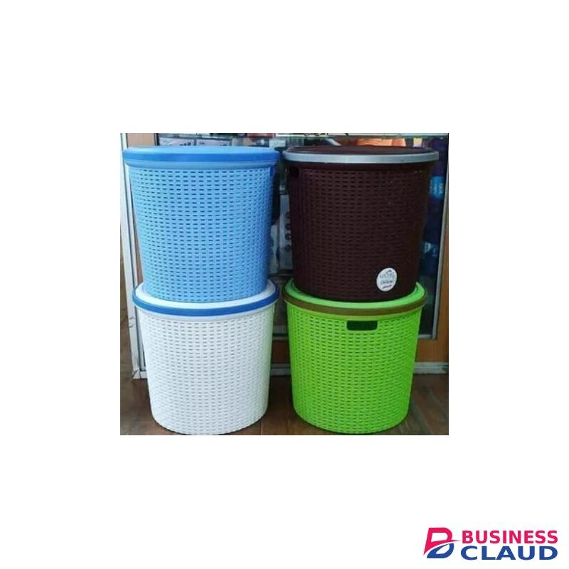 Kenstar Round Laundry Basket With Lid – 42cm Diameter