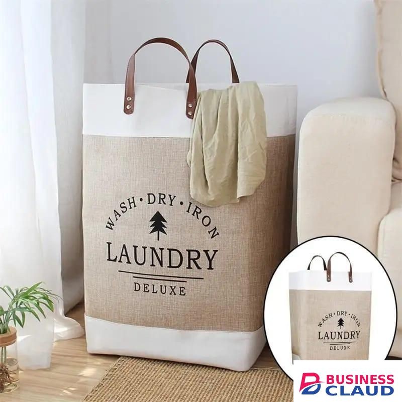 Deluxe Wash Dry Iron Laundry Basket Hamper with Handles