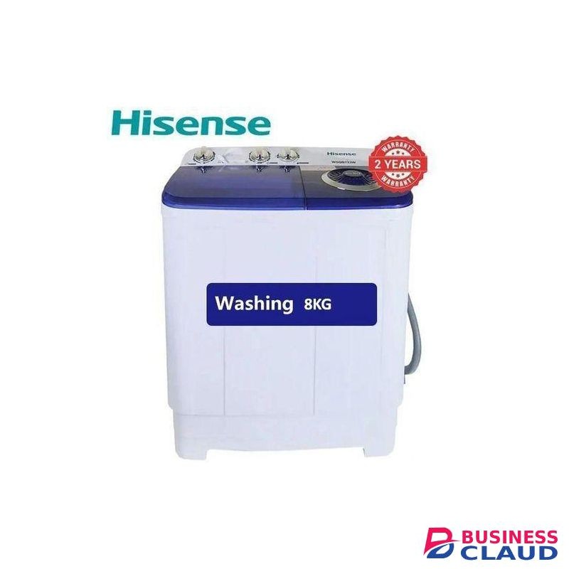 Hisense 8KG Manual Twin Tub Washer –Powerful Motor (2YRs Warranty)