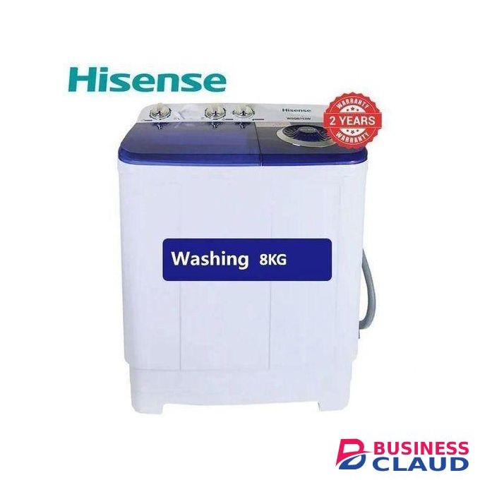 Hisense 8KG Manual Twin Tub Washer –Powerful Motor (2YRs Warranty)