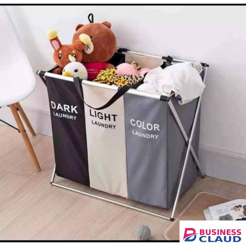 3 Compartment Laundry Basket