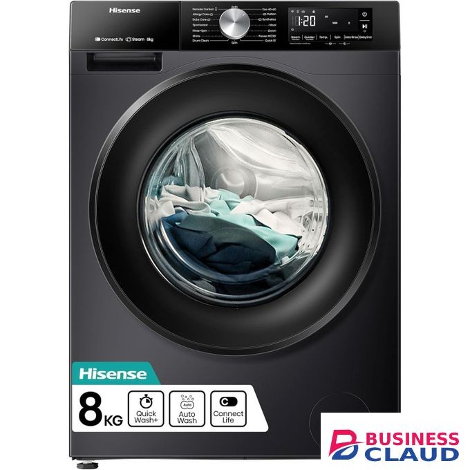 Hisense 8KG Front Load Washer WFQP8014EVMT (2YRs WRTY)