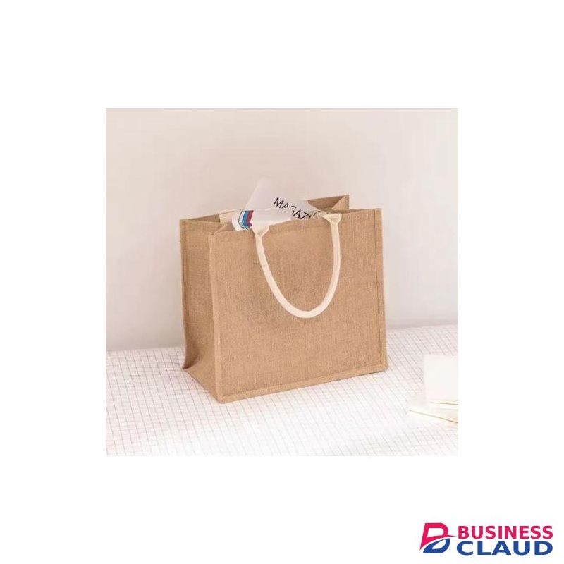 Jute shopping bags Linen Reusable Eco Friendly Shopping bag, Durable, Sustainable, Multipurpose Grocery and Gift Packaging Bags, Plain Design without Stripes, Eco-Conscious Choice for Everyday Use