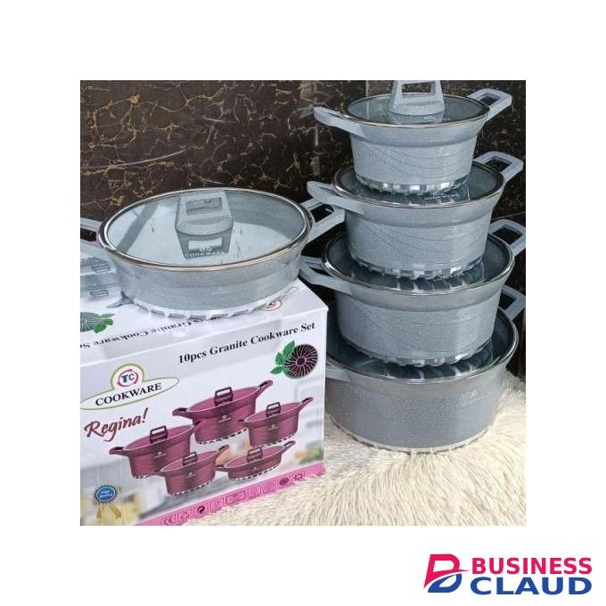 Bosch 10pcs Heavy Granite Nonstick Cooking Pots Sufuria Set