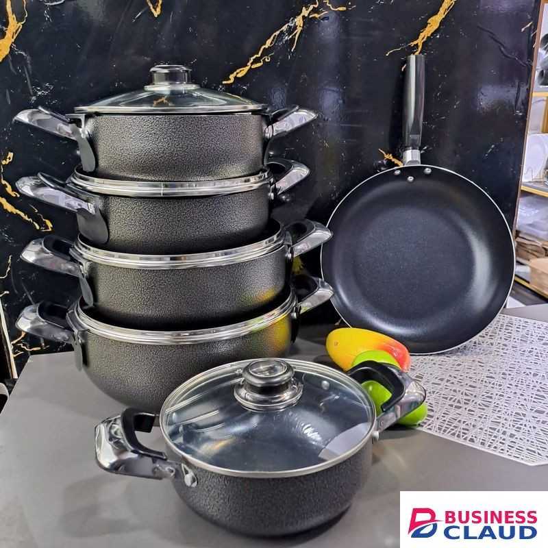 JP Non-stick Cookware 5pots 5lids Nonstick ,granite Perfect For Tea/light Meals