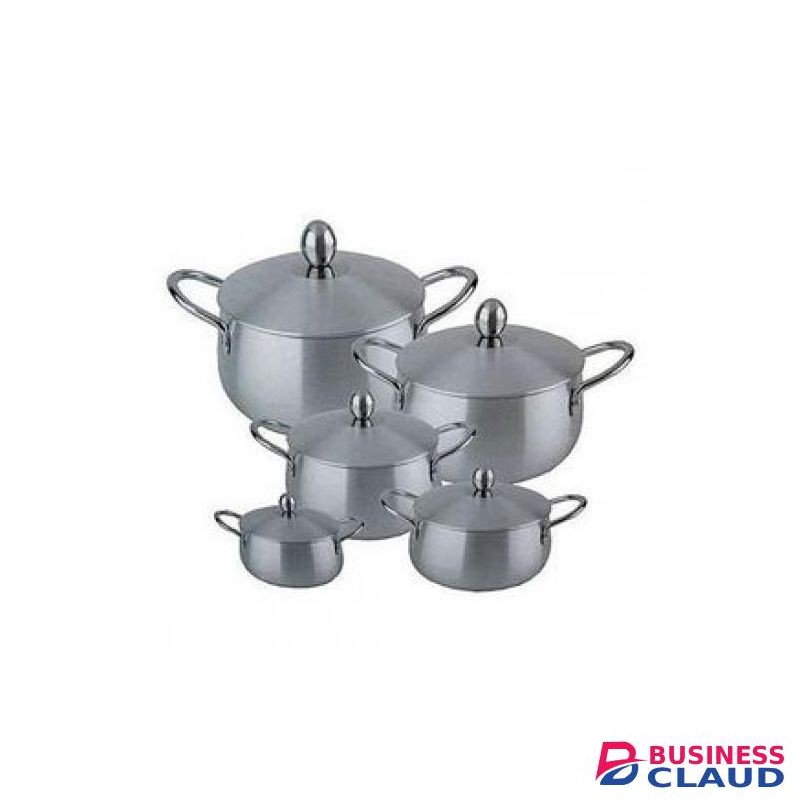 Signature 10 Piece Beautiful Stainless Aluminium Cookware Pot Sufuria