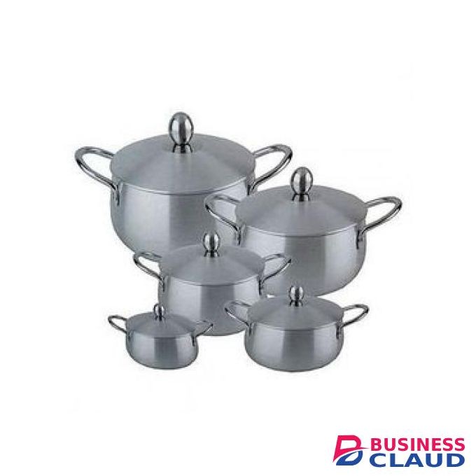 Signature 10 Piece Beautiful Stainless Aluminium Cookware Pot Sufuria