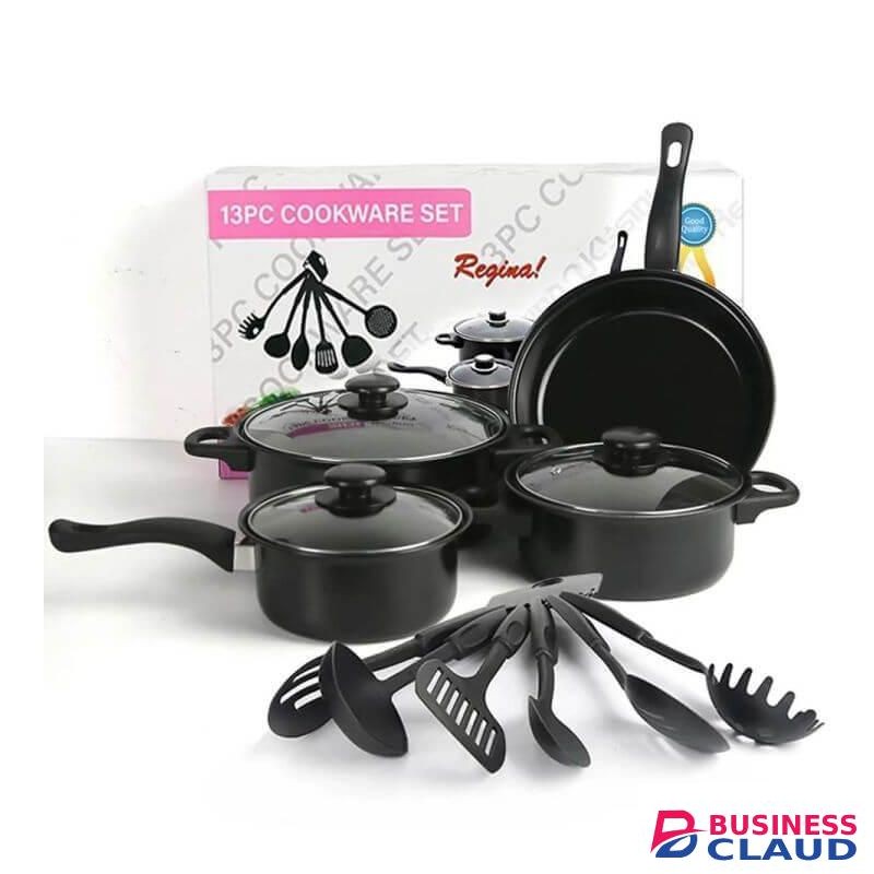 Regina 13-Piece Granite Non-Stick Cookware Set – Induction Base (Aluminium)