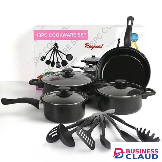 Regina 13-Piece Granite Non-Stick Cookware Set – Induction Base (Aluminium)