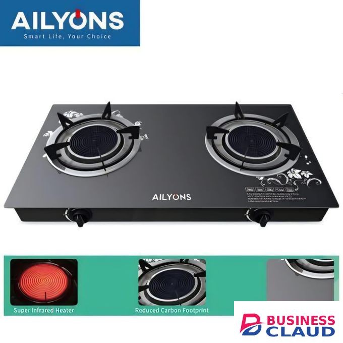 AILYONS 2 Burner Infrared Glass gass