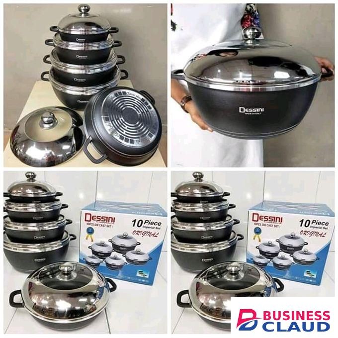 Dessini 10 Piece Heavy Gauge Anti-Scratch Non-Stick Cookware Set