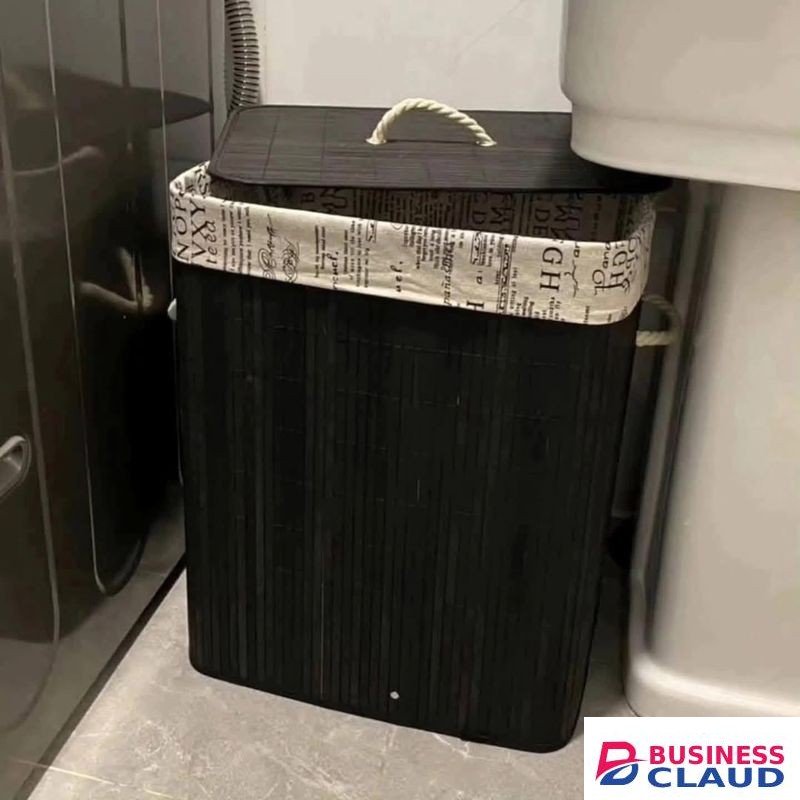 Bamboo Laundry Basket Hamper with Liner gha