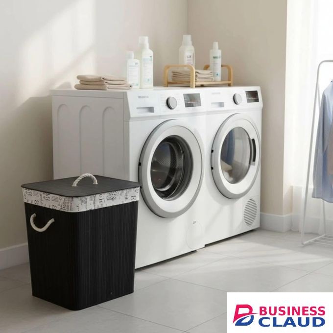 Bamboo Laundry Basket Hamper with Liner gha