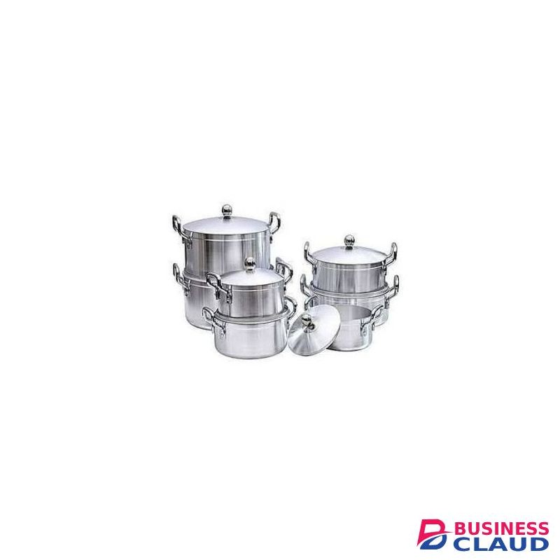 7PCS Pot Sufuria Set Stainless Aluminium Cookware