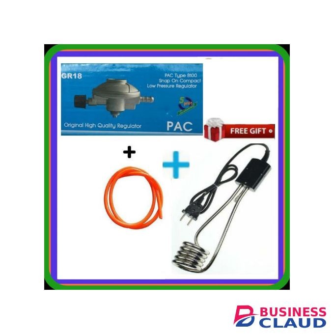 Pac 6Kg Gas Regulator +Free Gas Delivery Hose Pipe, Water Heater