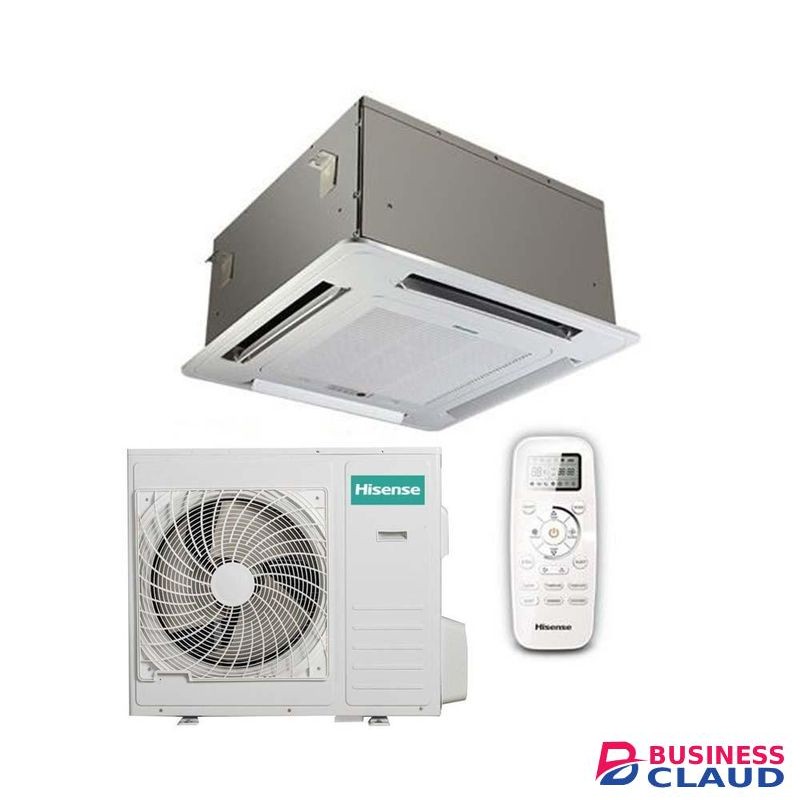 Hisense 36000 BTU Ceiling Cassette Air Conditioner, Inverter Compressor, 4-Way Airflow, Heating & Cooling