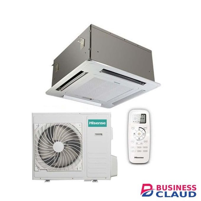 Hisense 36000 BTU Ceiling Cassette Air Conditioner, Inverter Compressor, 4-Way Airflow, Heating & Cooling