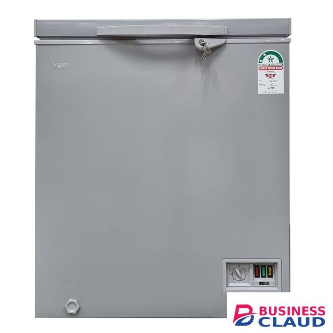 VON VAFC15DKG/DH Chest Freezer - 142L (1YR WRTY) - Silver