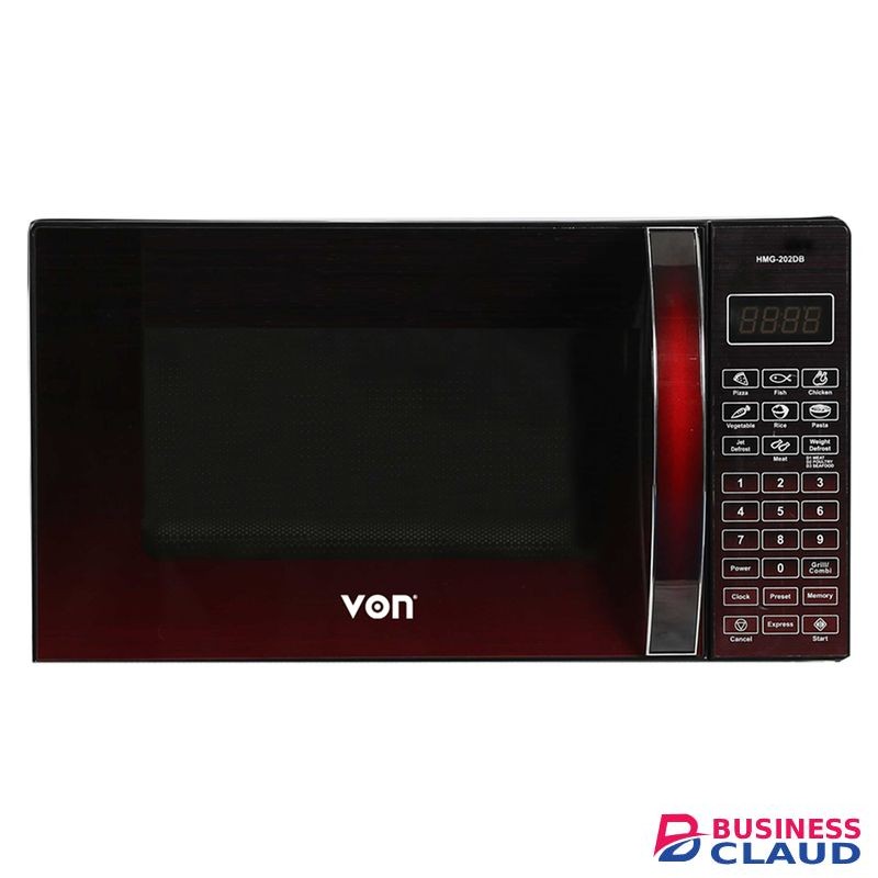 VON 20L Grill Microwave (HMG-202DB/VAMG)-20DGB - Black/Red (1YR WRTY)