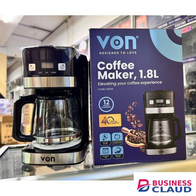 VON VCMD-901DK Drip Digital Coffee Maker - Black
