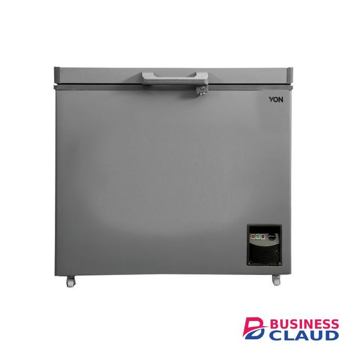VON VAFC-25DKG Chest Freezer, 250L - Grey