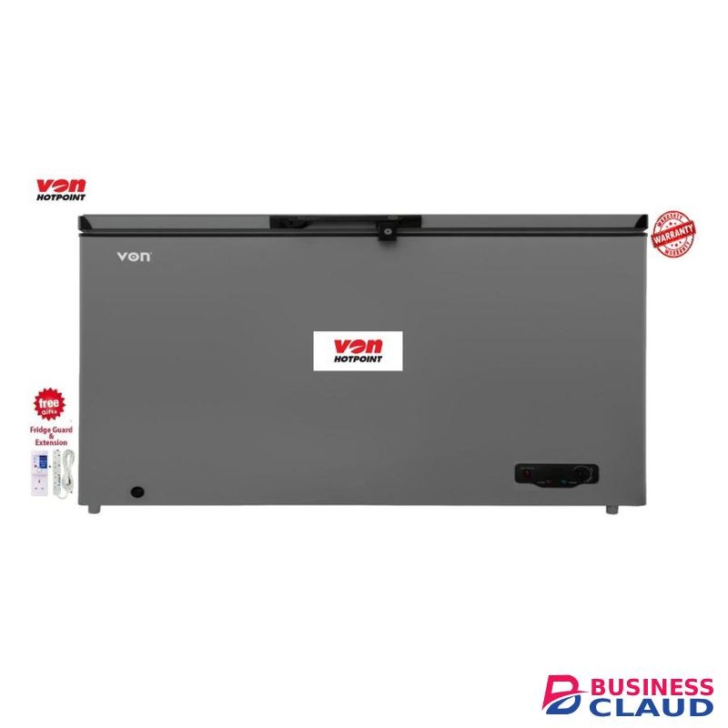 VON Chest Freezer, 505L Total Capacity, Fully Tropicalized, Fast Freezer With Front Defrost Drainage WITH FREE GIFTS