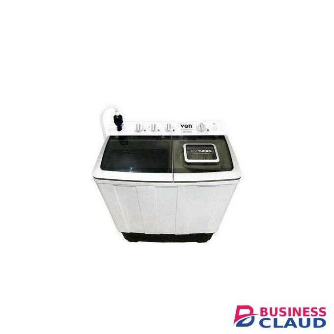 VON 13KG Washing Machine Semi Automatic Twin Tub Free Water Filter 1Yr Warranty (Fit Duvet)