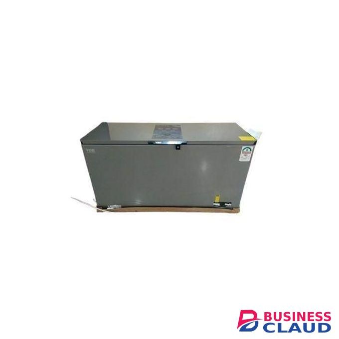VON 505L Chest Freezer Large Capacity, Energy Saving, Lock & Basket, Grey Finish