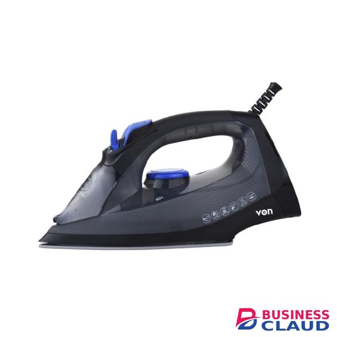 VON STEAM IRON VIS221CSK 2200W CERAMIC BLACK-1YR WARRANTY.