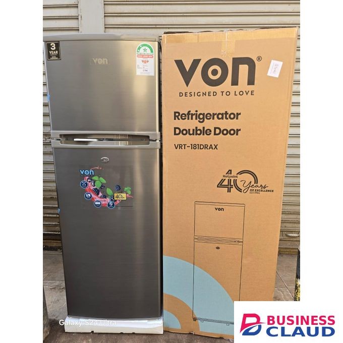 VON Double Door Refrigerator 181 Litres