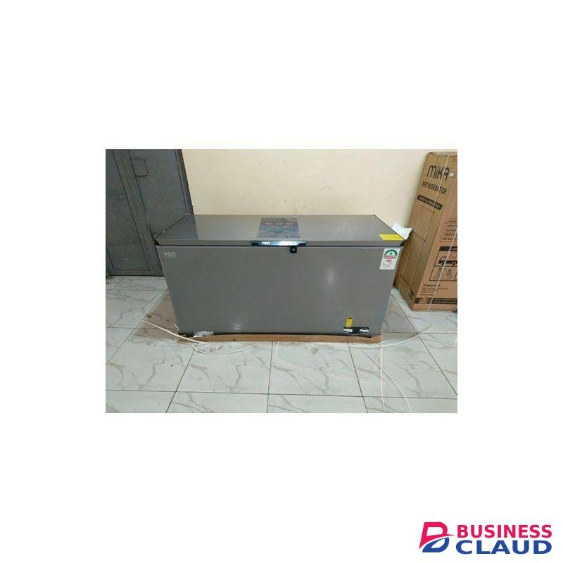 VON 505L Chest Freezer – Large Capacity, Grey Finish, Energy Saving with Lock & Basket